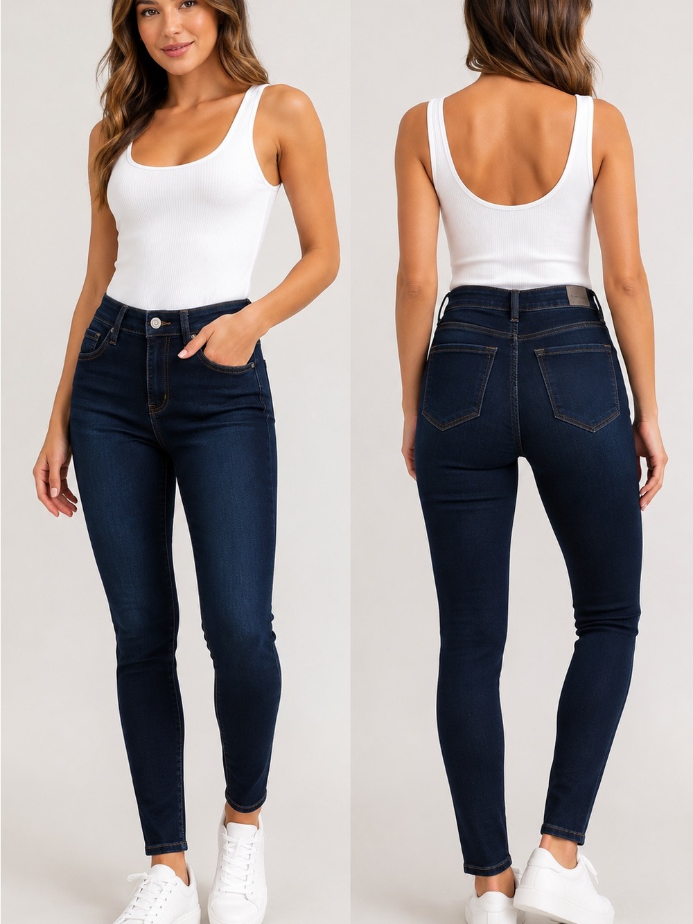 304. KanCan Dark Indigo High-Rise Skinny Jeans